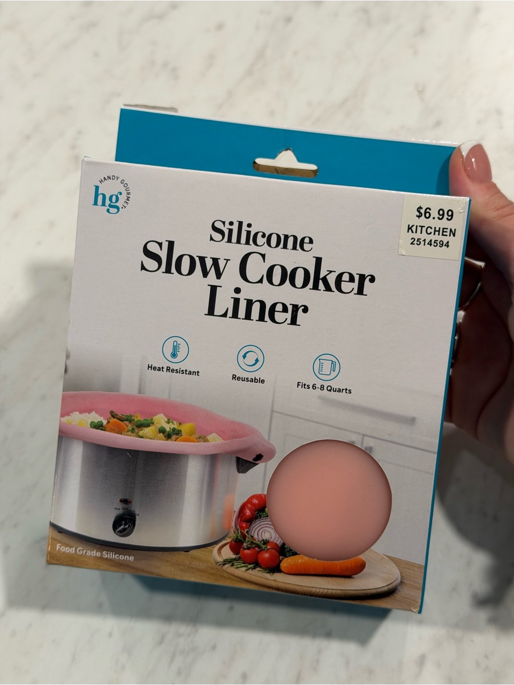 Silicone Slow Cooker Liner - Pink